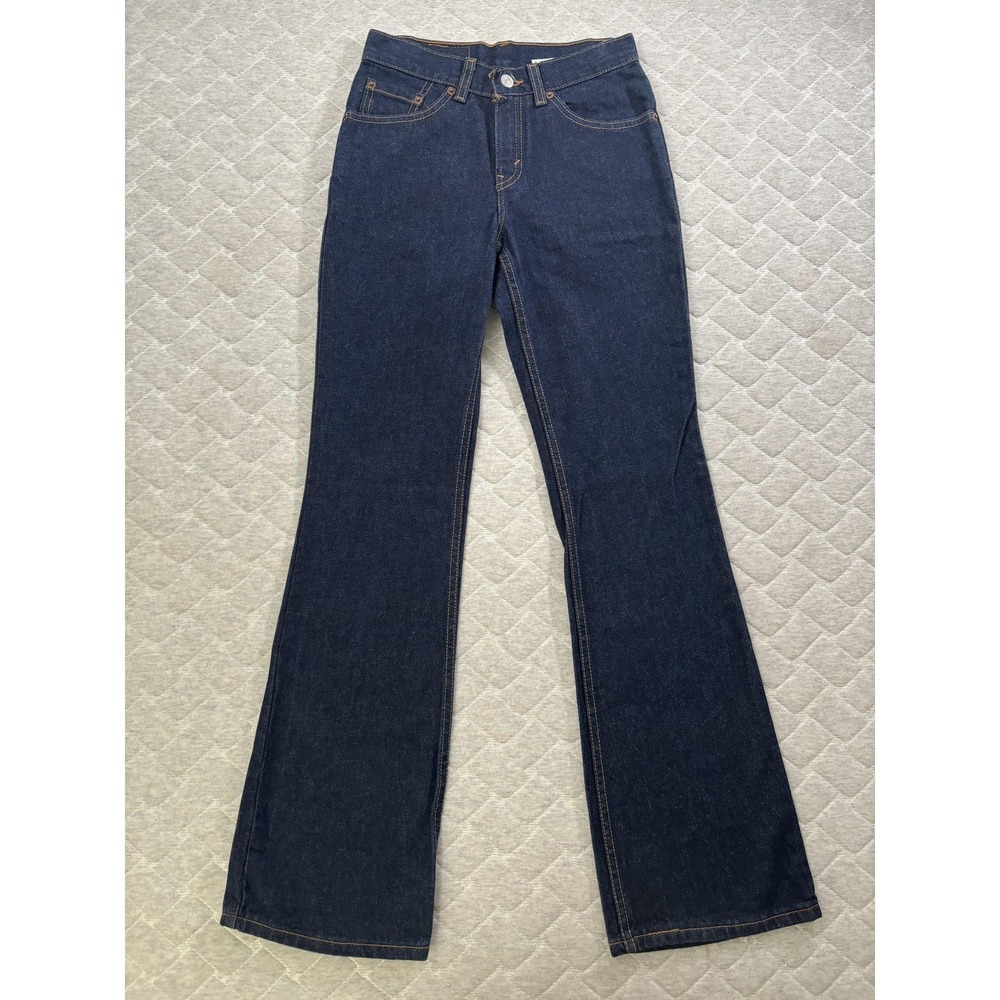 Vintage Levis 517 Jeans Girls Medium Blue Denim Boot Cut Slim Fit Made In USA